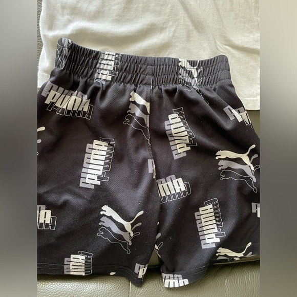 Puma Black & White Kids Logo shorts shirt Set - Picture 4 of 10